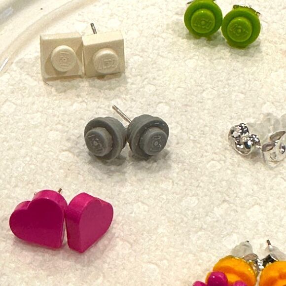 Lego earrings you choose , repurpose, upcycled buildable add listing to bundle - Picture 11 of 14